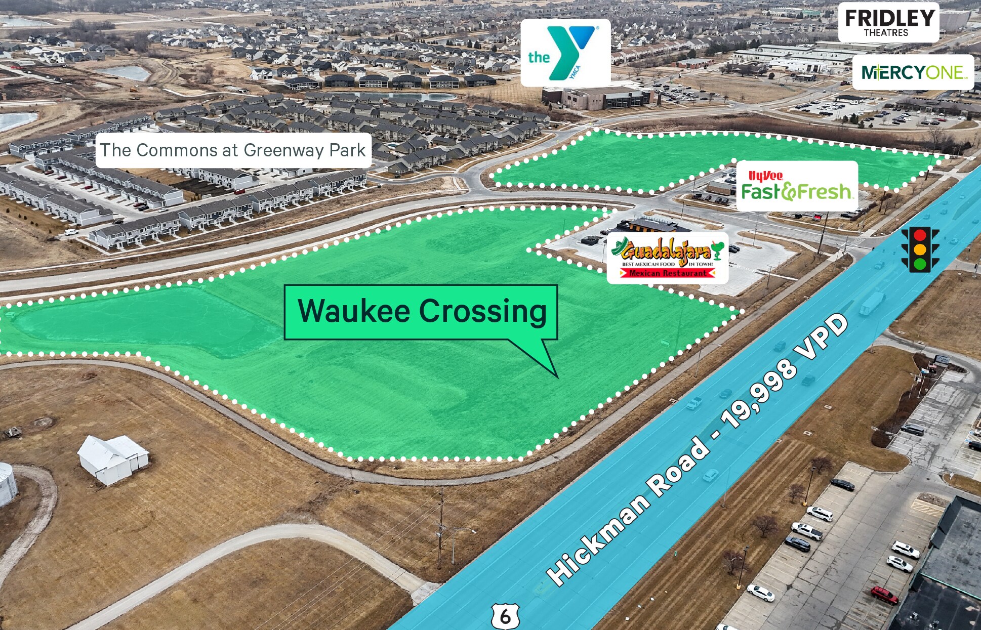 245 W Hickman Rd, Waukee, IA à vendre Aérien- Image 1 de 2