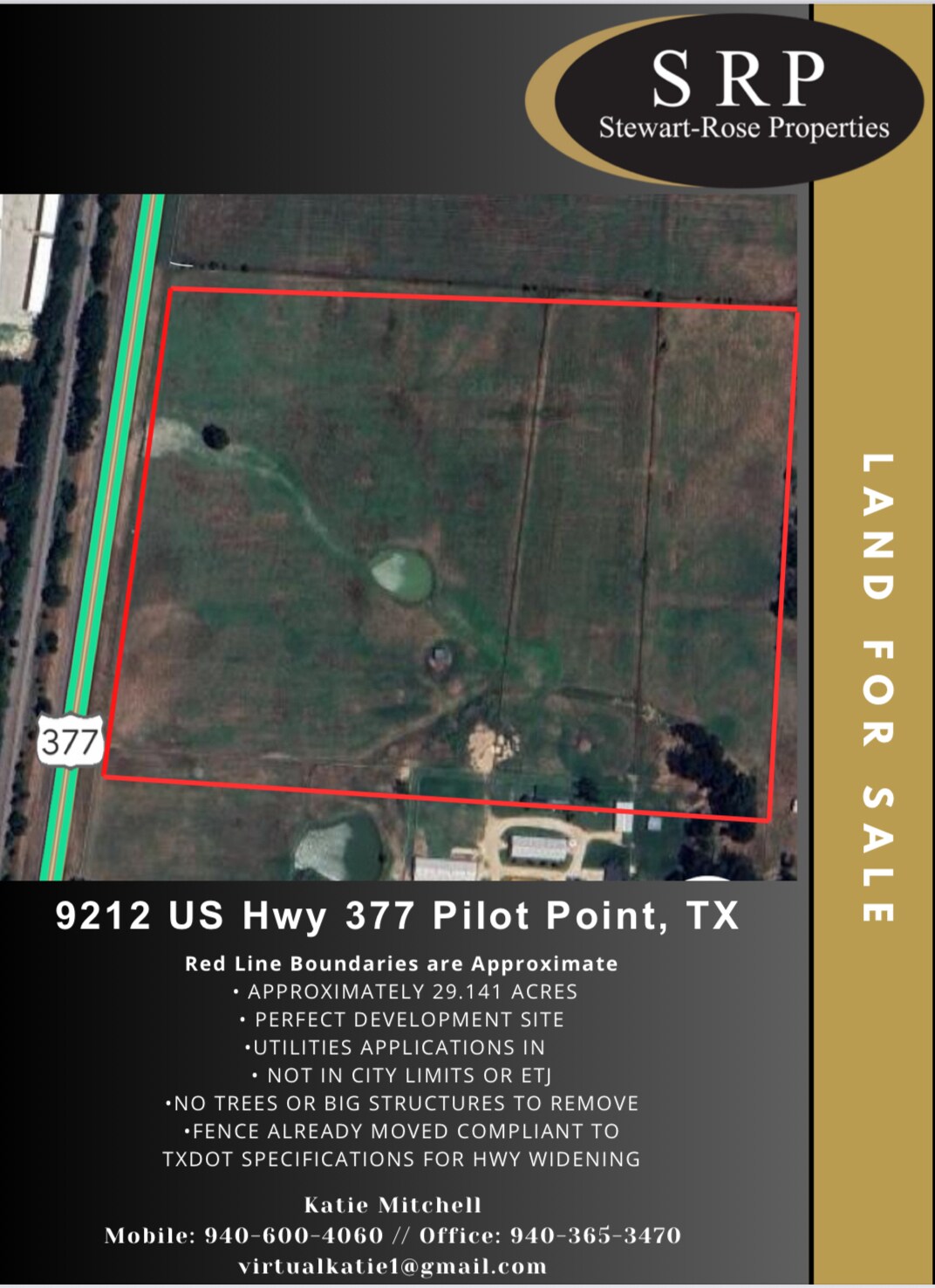 9212 Hwy 377, Pilot Point, TX for sale Aerial- Image 1 of 3