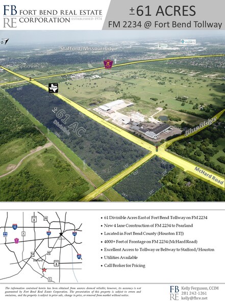 Up To 61.11 Ac Texas Parkway Near Fort Bend Toll Rd, Missouri City, TX à vendre - Aérien - Image 1 de 4