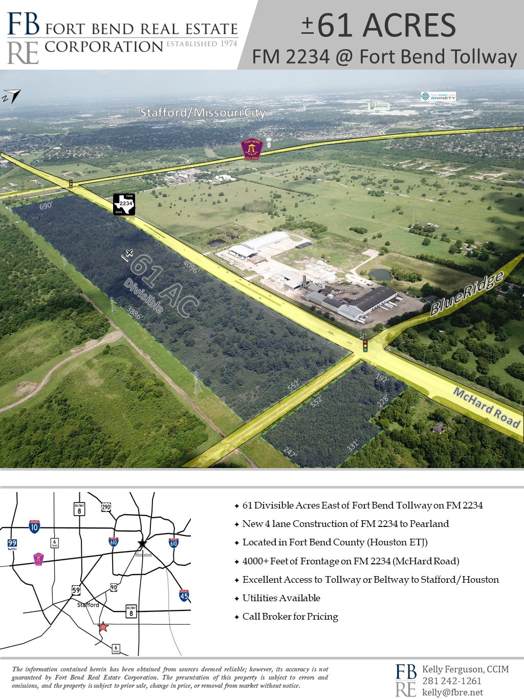 Up To 61.11 Ac Texas Parkway Near Fort Bend Toll Rd, Missouri City, TX à vendre Aérien- Image 1 de 5