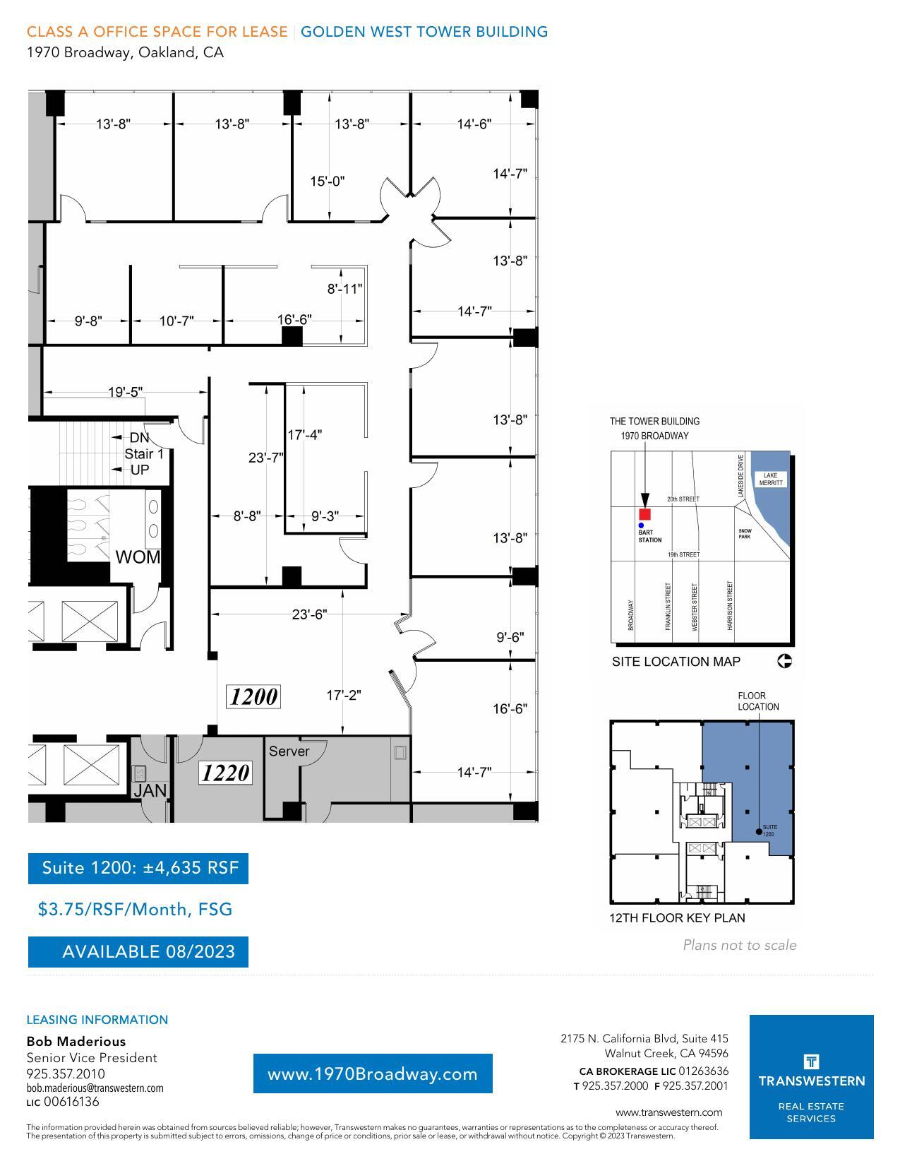 1970 Broadway, Oakland, CA for lease Floor Plan- Image 1 of 1