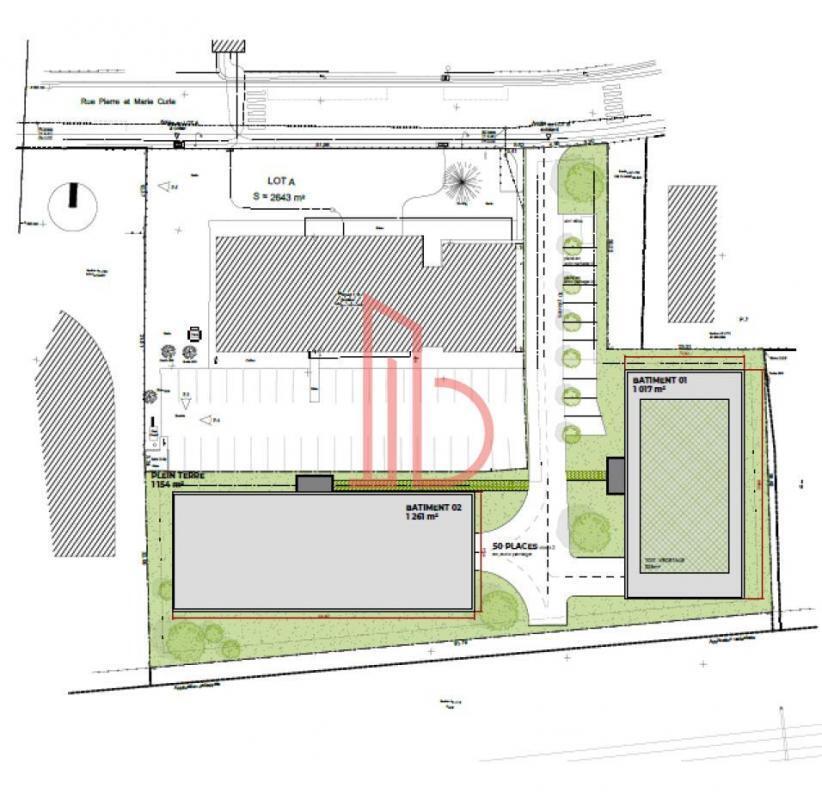 Bureau dans Bruges à louer Plan de site- Image 1 de 4