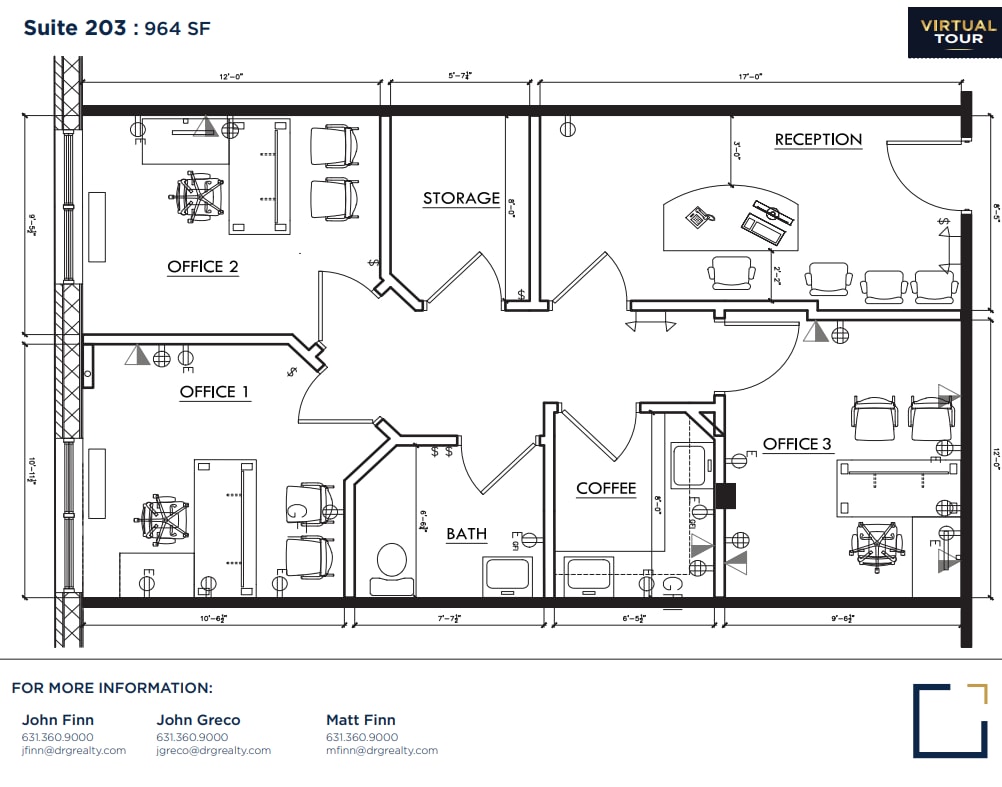 222 Middle Country Rd, Smithtown, NY à louer Plan d’étage- Image 1 de 1