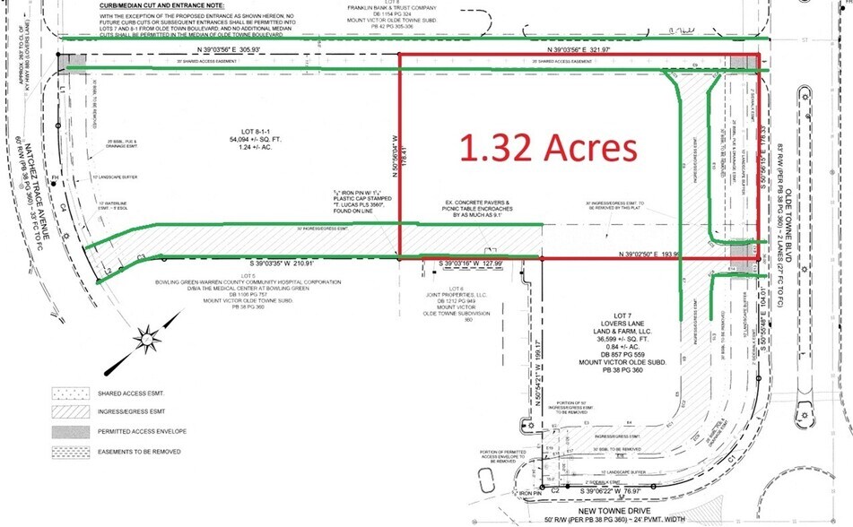 Lot 8-1 Mt. Victor Olde Towne, Bowling Green, KY à vendre - Plan cadastral - Image 2 de 3