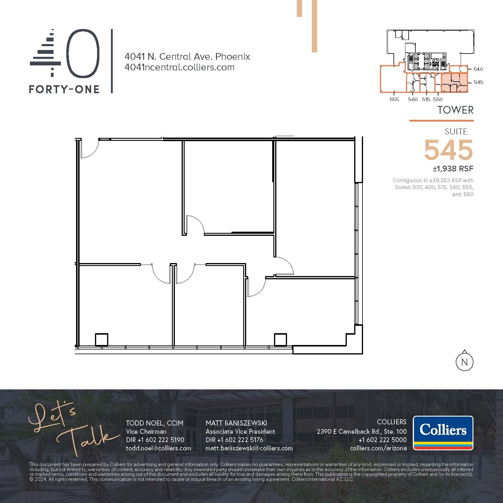 4041 N Central Ave, Phoenix, AZ for lease Floor Plan- Image 1 of 1