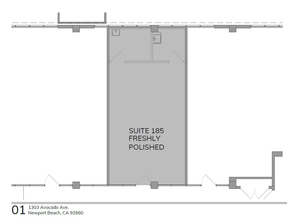 1303 Avocado Ave, Newport Beach, CA à louer Plan d’étage- Image 1 de 1