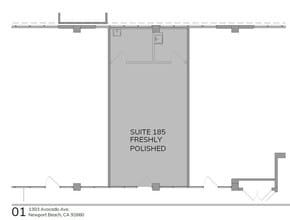 1303 Avocado Ave, Newport Beach, CA à louer Plan d’étage- Image 1 de 1