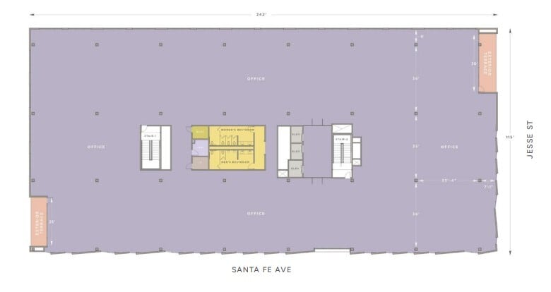 640 S Santa Fe Ave, Los Angeles, CA à louer Plan d’étage- Image 1 de 1