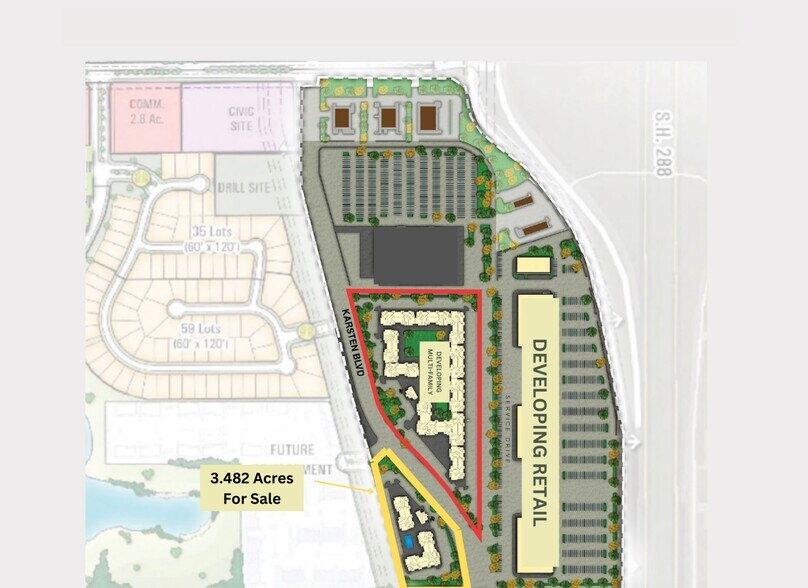 CHM9+3GX, Iowa Colony, TX à vendre - Plan de site - Image 3 de 3