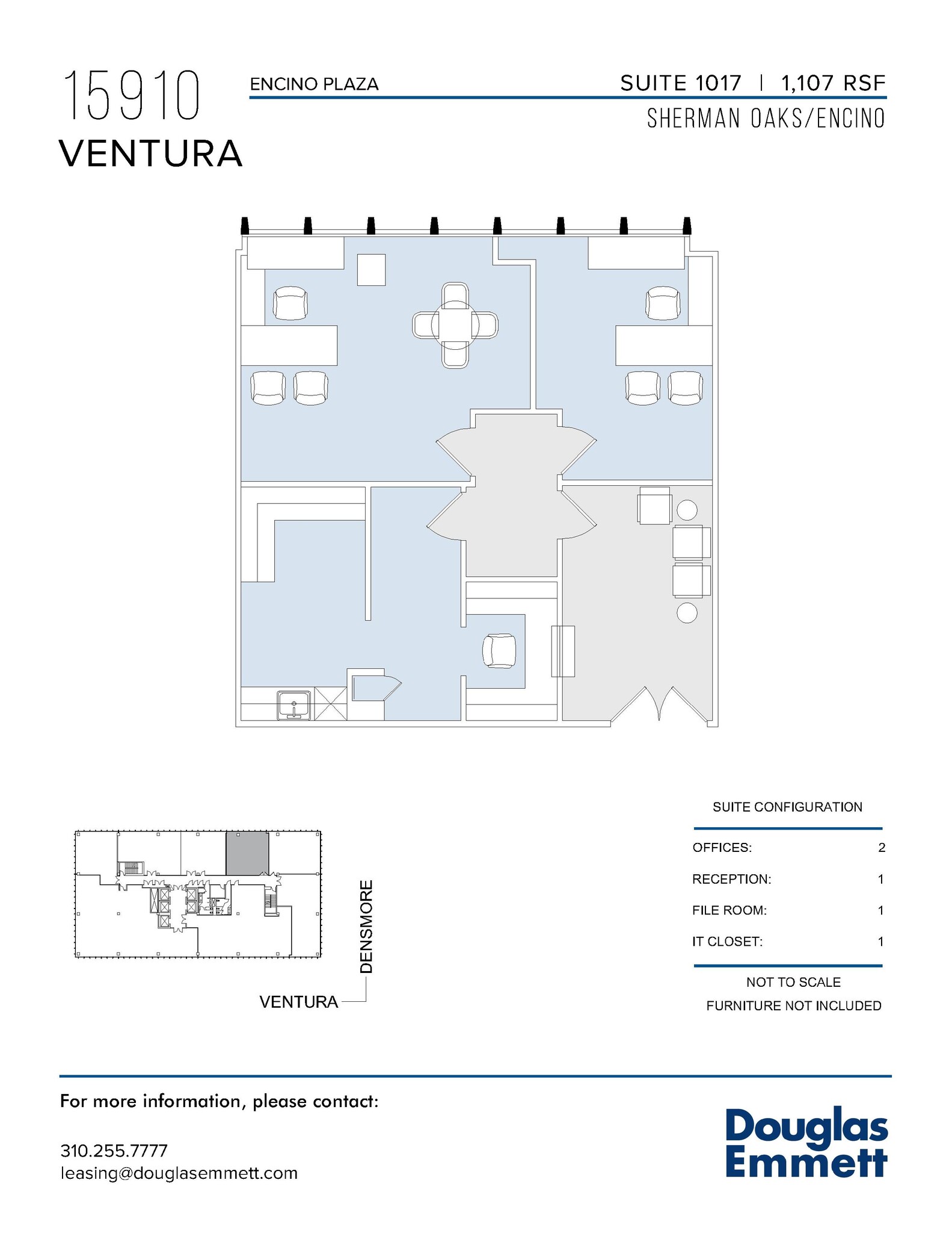 15910 Ventura Blvd, Encino, CA à louer Plan d’étage- Image 1 de 1