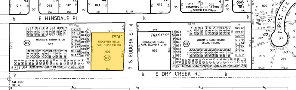 4901 E Dry Creek Rd, Centennial, CO à louer - Plan cadastral - Image 2 de 6