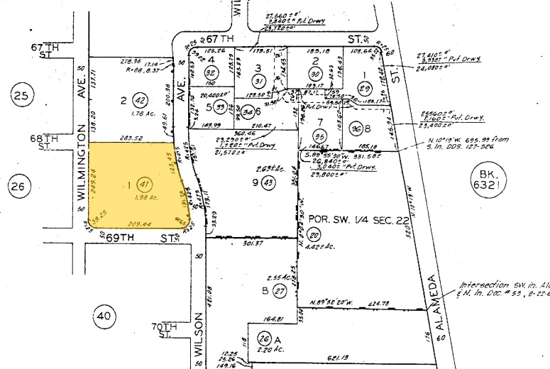 6801 Wilson Ave, Huntington Park, CA à vendre - Plan cadastral - Image 2 de 7