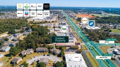 6225 Atlanta Hwy, Montgomery, AL - AERIAL  map view