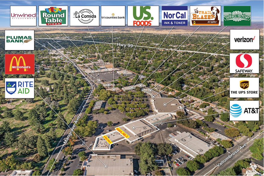 690 Mangrove Ave, Chico, CA for lease - Aerial - Image 1 of 5