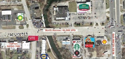 379-383 E North Ave, Villa Park, IL - Aerial  map view