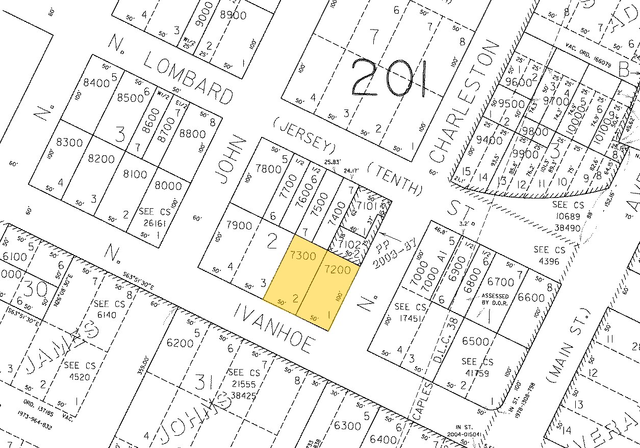 8307 N Ivanhoe St, Portland, OR à vendre Plan cadastral- Image 1 de 4