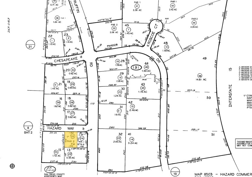 9373 Hazard Way, San Diego, CA à louer - Plan cadastral - Image 2 de 7