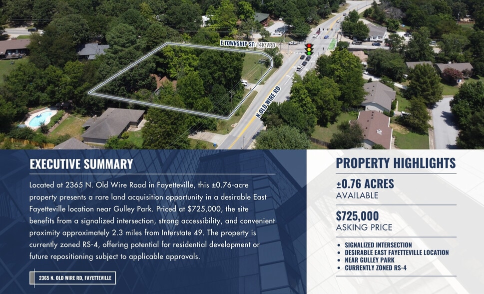 2365 N Old Wire Rd, Fayetteville, AR à vendre - Aérien - Image 2 de 4
