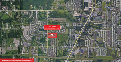 24279 Arsenal Rd, Brownstown, MI - Aérien  Vue de la carte