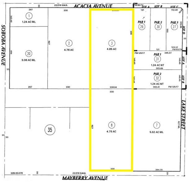 Acacia Avenue, Hemet, CA à vendre - Plan cadastral - Image 3 de 3