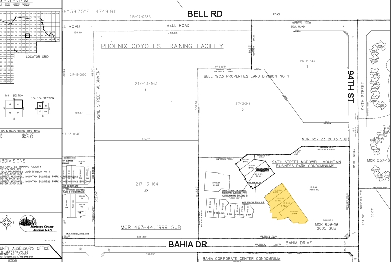 9380 E Bahia Dr, Scottsdale, AZ for lease - Plat Map - Image 2 of 9