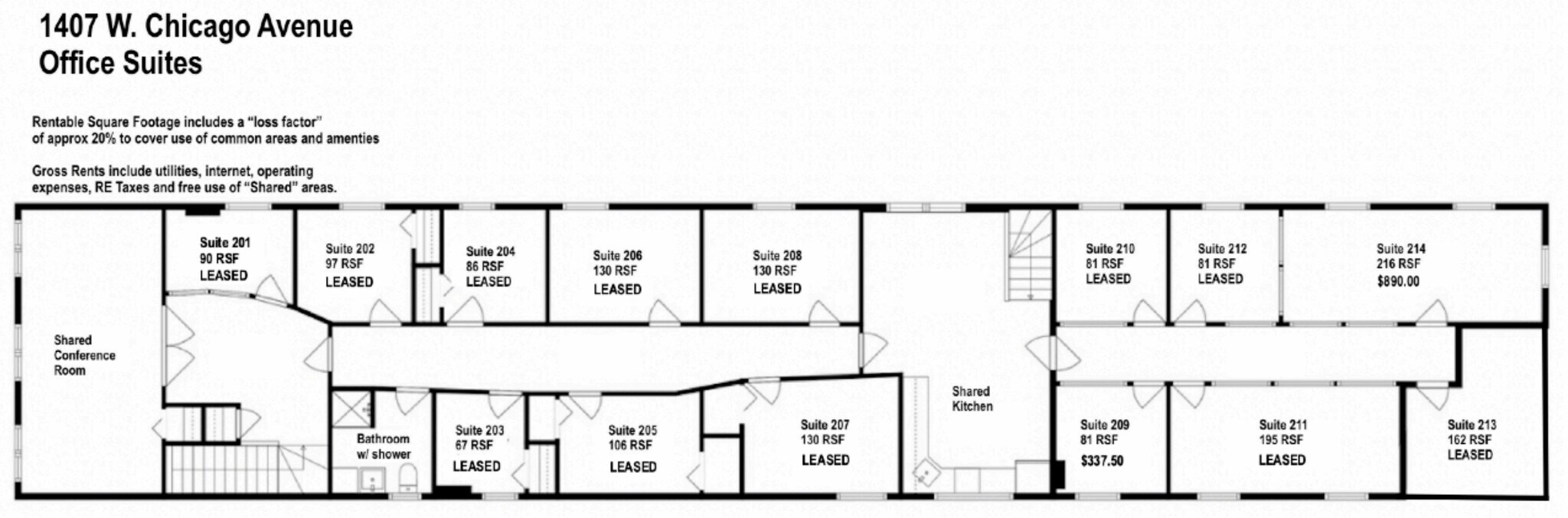 1407 W Chicago Ave, Chicago, IL for lease Floor Plan- Image 1 of 9
