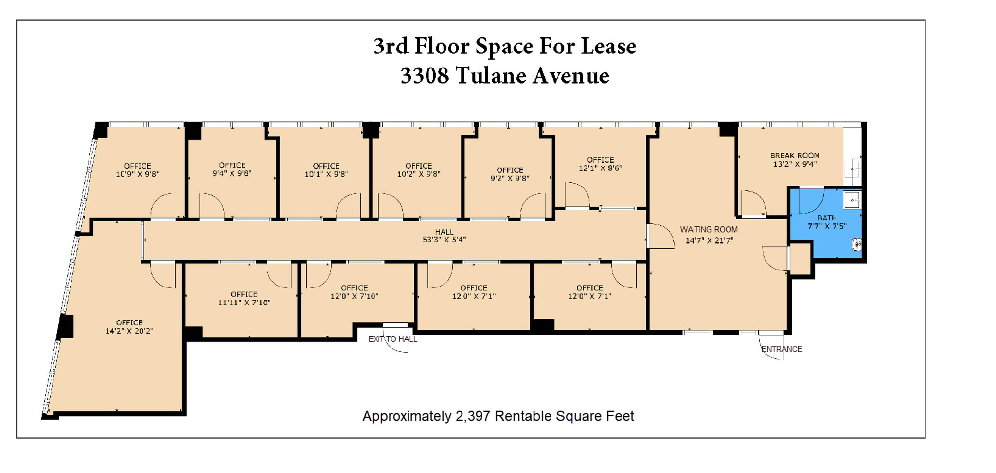 3308 Tulane Ave, New Orleans, LA à louer Plan d  tage- Image 1 de 1