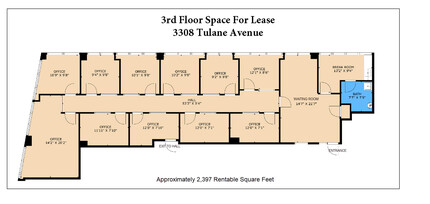 3308 Tulane Ave, New Orleans, LA à louer Plan d  tage- Image 1 de 1