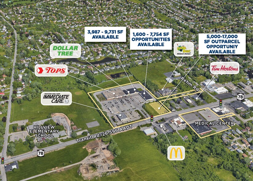 6363-6375 Transit Rd, Lancaster, NY à louer - Aérien - Image 2 de 3