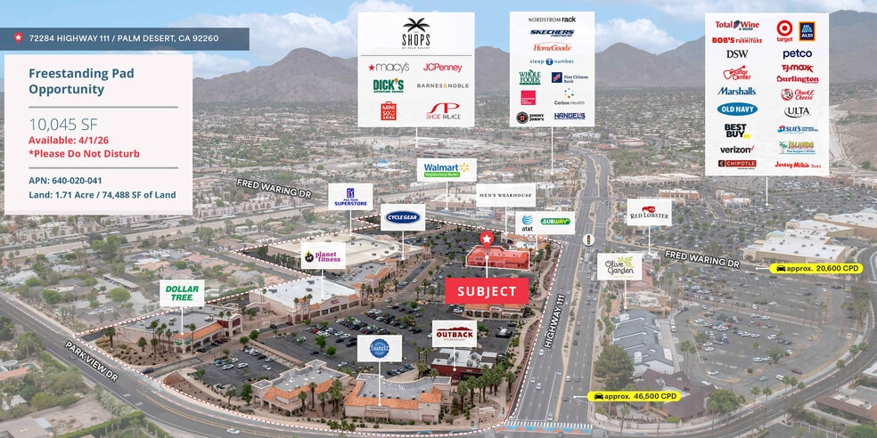 72284 Highway 111, Palm Desert, CA à vendre - Photo du bâtiment - Image 3 de 4