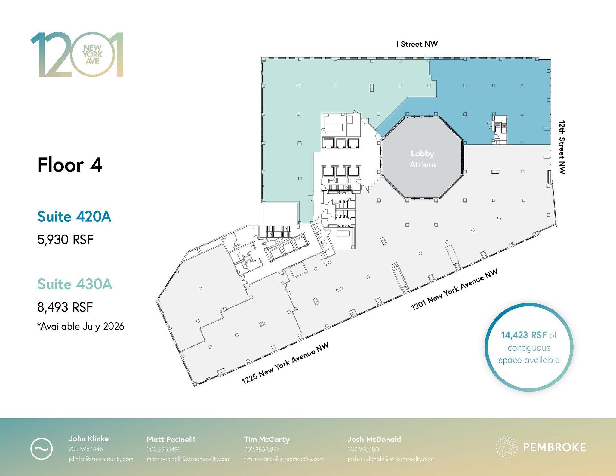 1201 New York Ave NW, Washington, DC à louer Plan d’étage- Image 1 de 1