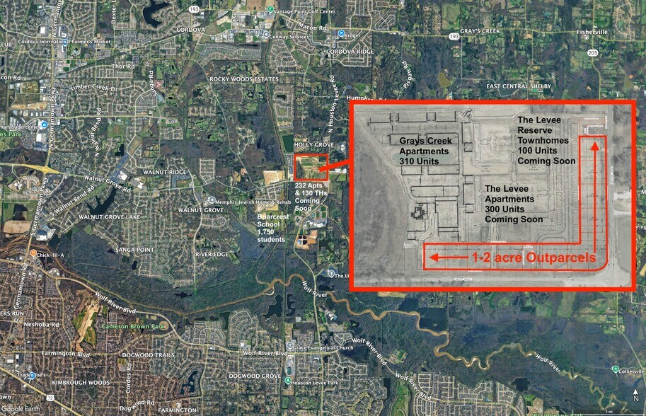 253 Houston Levee Road Rd, Cordova, TN for sale - Aerial - Image 2 of 3