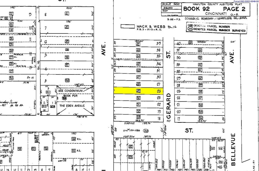 2604 Eden Ave, Cincinnati, OH for sale - Plat Map - Image 2 of 2
