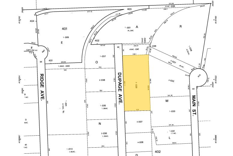 1111 N Du Page Ave, Lombard, IL for lease - Plat Map - Image 2 of 6