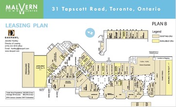 1-31 Tapscott Rd, Toronto, ON à louer Plan d’étage- Image 2 de 3