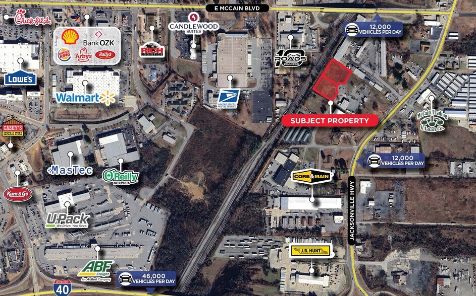 Industrial Center Dr, North Little Rock, AR for sale - Aerial - Image 2 of 2