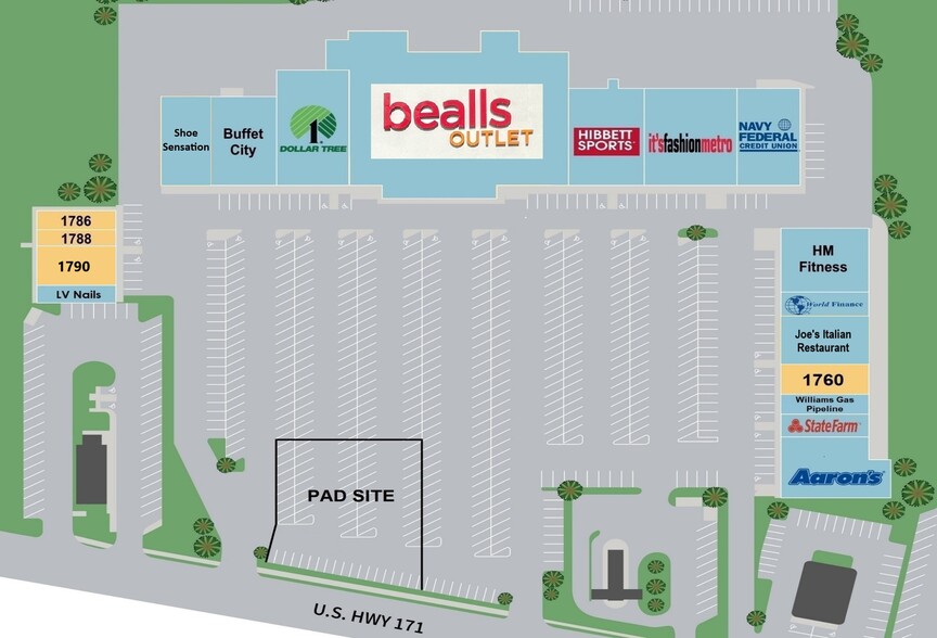 1710-1784 S 5th St, Leesville, LA à louer - Plan de site - Image 2 de 3