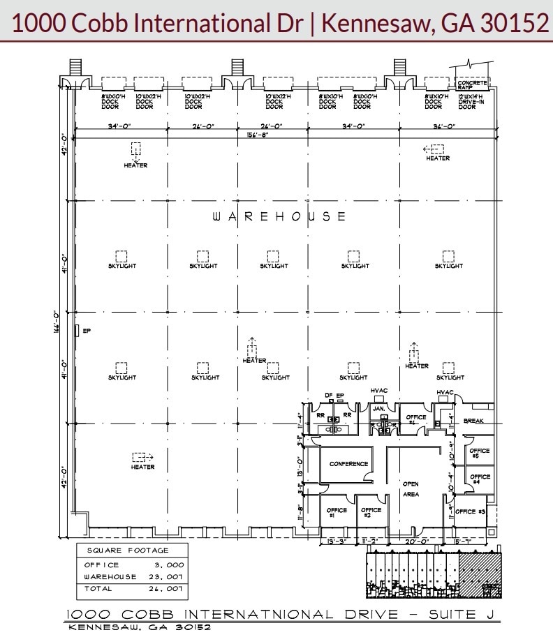 1000 Cobb International Dr, Kennesaw, GA for lease Floor Plan- Image 1 of 1