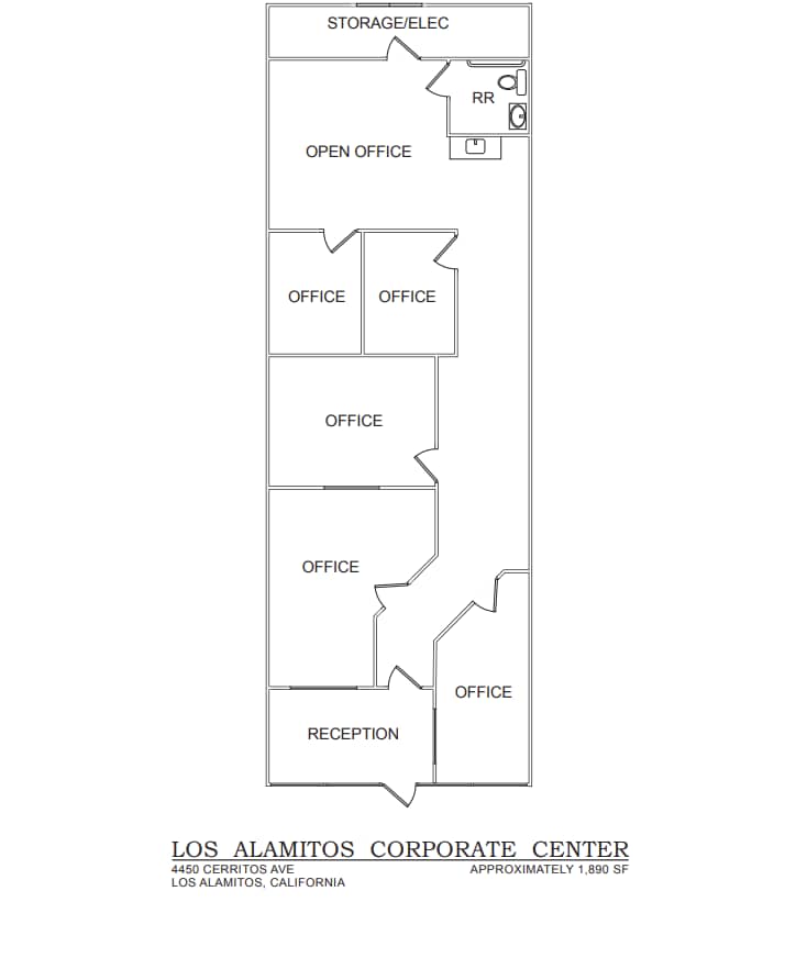 10542 Calle Lee, Los Alamitos, CA for lease Floor Plan- Image 1 of 2
