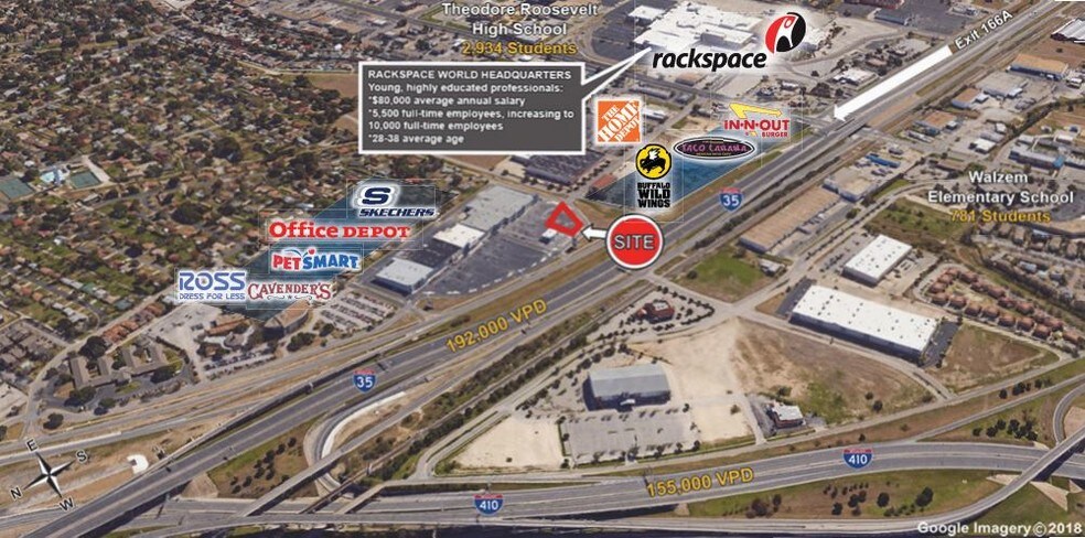 I 35, San Antonio, TX à louer - Aérien - Image 2 de 2