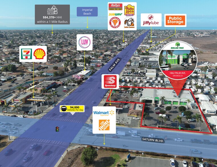 1862 Palm Ave, San Diego, CA à vendre - Photo du bâtiment - Image 3 de 6