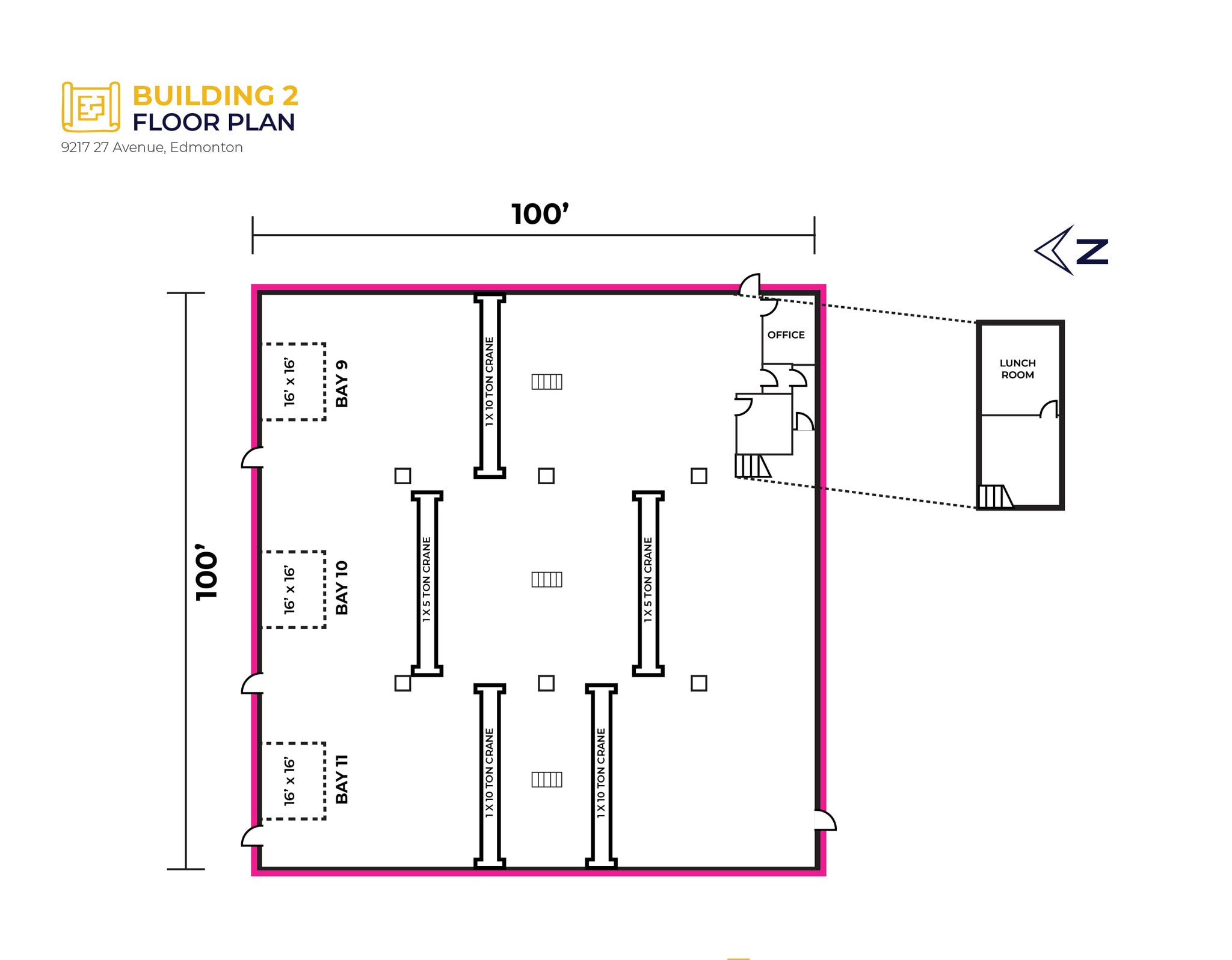 9217 27th Ave NW, Edmonton, AB for lease Floor Plan- Image 1 of 1