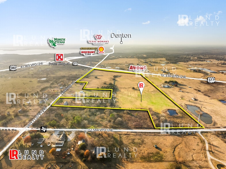 65.8 Ac CORNER US-377 & Fishtrap Rd & FM-424, Cross Roads, TX à vendre - Photo du bâtiment - Image 3 de 7