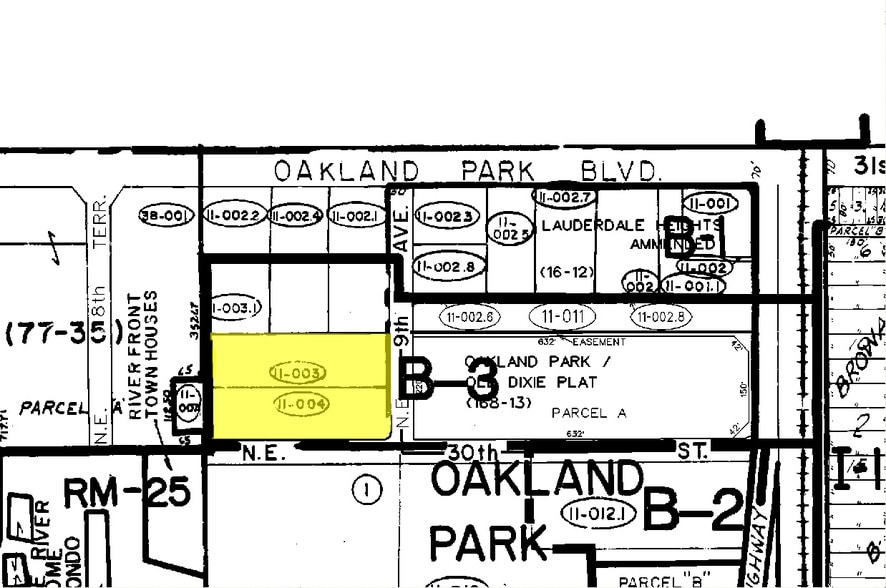 867-881 NE 30th Ct, Oakland Park, FL for lease - Plat Map - Image 2 of 3
