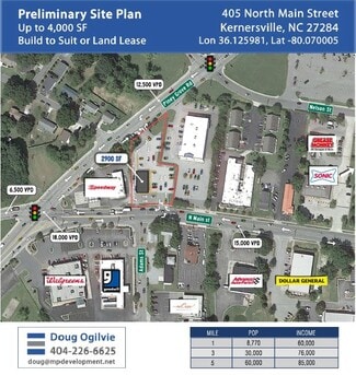 More details for 405 N Main St, Kernersville, NC - Land for Sale