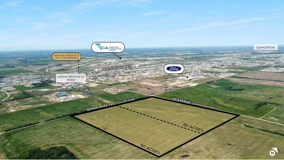 65 Ave & RR 250, Rolly View, AB for sale - Aerial - Image 2 of 3