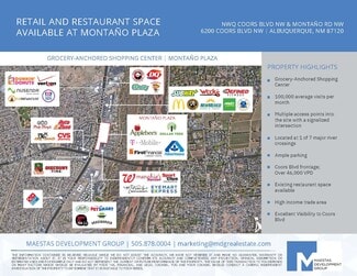 Plus de détails pour 6000-6200 Coors Blvd, Albuquerque, NM - Commerce de détail à louer