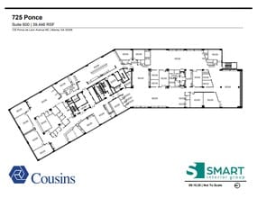 725 Ponce de Leon Ave NE, Atlanta, GA à louer Plan d’étage- Image 1 de 1