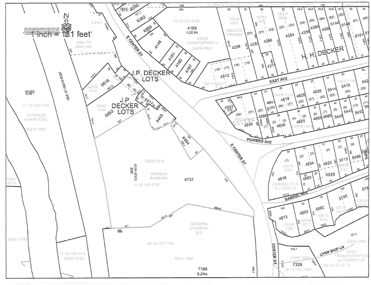 1058 & 1060 E Center Street, Johnsonburg, PA for sale - Plat Map - Image 1 of 12