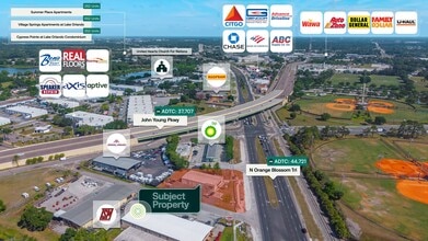 4544 N Orange Blossom Trl, Orlando, FL - Aerial  map view